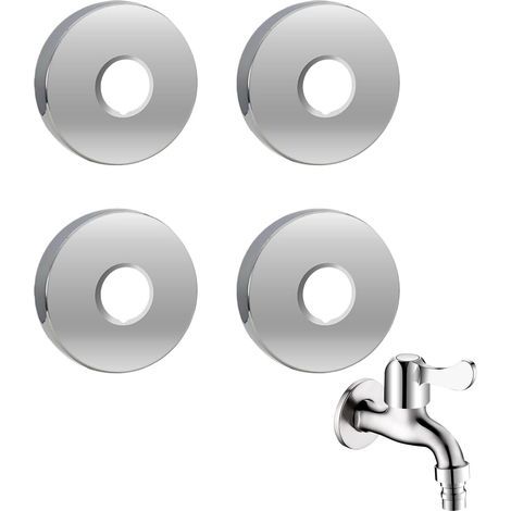 4-Piece Stainless Steel Chrome-Plated Mixer Tap Rosette Ø26x70mm Bathroom Pipe Cover Easy Installation (1/5)