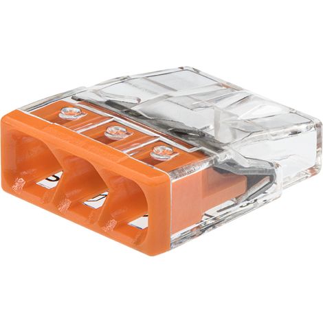 WAGO S2273 50 MINI MORSETTI A COLLEGAMENTO RAPIDO 3 INGRESSI PER FILO RIGIDO - 2273-203 WAG003049 (1/4)