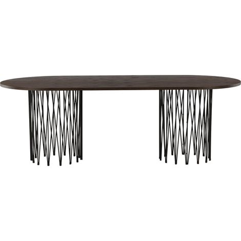 Stone Esstisch 100x220cm schwarz, braun. (1/4)