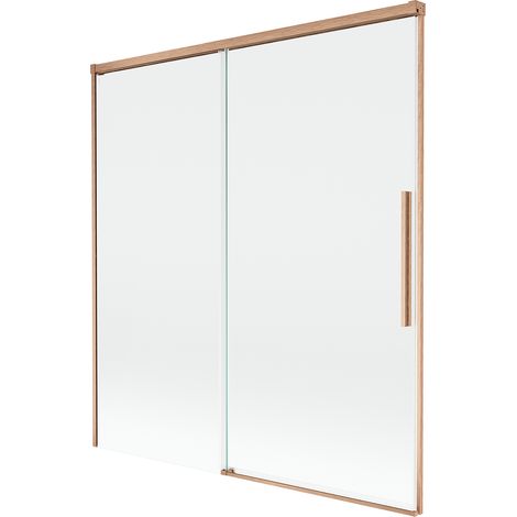 Mexen Rox paratia doccia 2 ante scorrevoli 150 x 150 cm, trasparente, rame spazzolato - 8C9-150-001-65-00