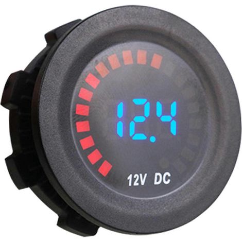 LED-Digitalvoltmeter für Auto und Motorrad, Spannungsanzeige, 12 V