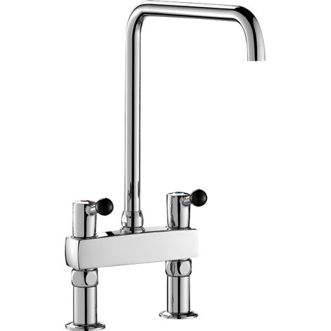 Delabie Stand MBatt. 2-Lochbrg. 100l/min,Schwenkausl.D22 L300 H380mm
