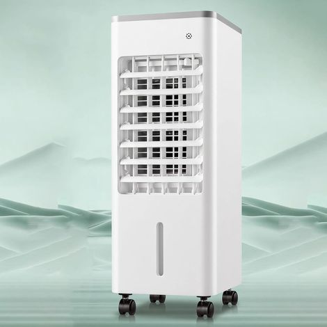 White Portable Air Cooler Fan, 9L Water Tank, 90° Oscillation, 3 Speeds, Compact Cooling Unit (1/5)