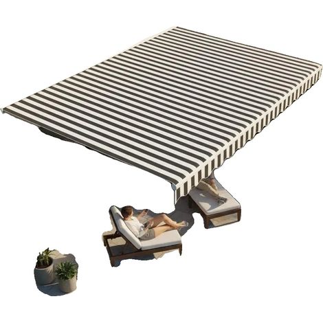 Tela de repuesto para toldo, impermeable, con protección UV, color verde militar. (1/2)