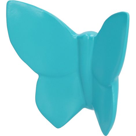 Décoration murale papillon suspendu en résine, sculpture ornement pour intérieur extérieur maison hôtel café jardin, bleu 10,5x9,3 cm (1/5)
