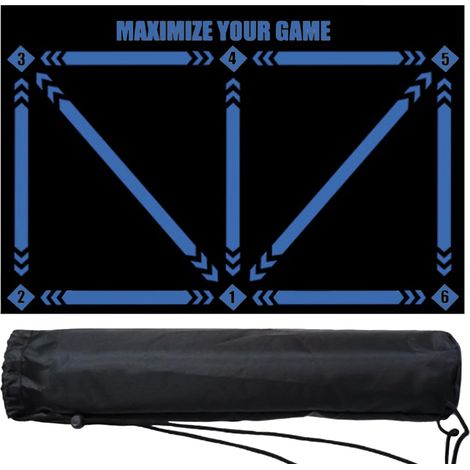 Tapis d'entraînement Football, 60 X 90 cm Antidérapant Tapis de Dribble Footstep d'entraînement, Tapis entrainement Foot pour Ballon de Enfant, Adulte Tapis Entrainement Foot Contrôle (1/5)