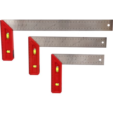 Woodworking Square Carpenter Professional Measurement Ruler 90 45 Degree with Level Bubble 20cm