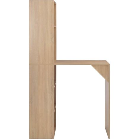 Maison Exclusive - Table de bar avec armoire Chêne 115x59x200 cm (1/5)