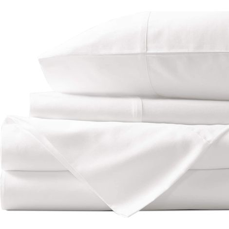 Parure De Draps - Coton Égyptien 1000 Fils - Tissage Satiné - Bonnet Profond 38 Cm - Lit Queen - 4 Pièces (1/5)