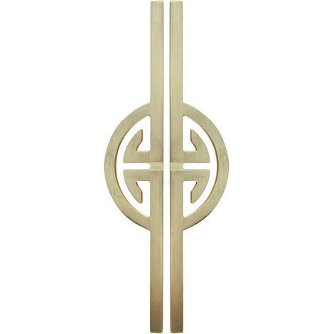Set aus 2 Schubladengriffen in gebürstetem Gold, Halbmondgriffe, Zinklegierungs-Einsteckgriffe für Schubladen, geeignet für Küchenmöbel, Schränke und Kleiderschränke (1/5)