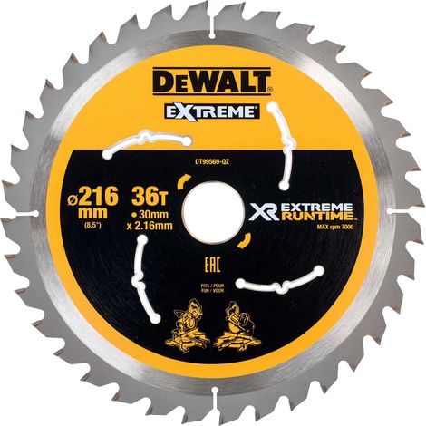 DeWalt, ACCESSORI UTENSILI XR FLEXVOLT, Lama circolare XR 216mm x 30mm 36 denti