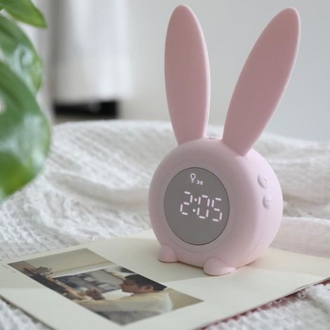 Réveil Veilleuse - Alimentation Usb - Batterie Lithium 2000 Maha - Led - Chambre Enfant Couloir - 1 Pièce (1/4)