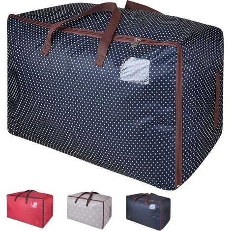 Nazalus - Gran oferta - Bolsas para ropa de 100 litros, impermeables, gruesas y extragrandes, ideales como organizador o bolsa de viaje (color azul) (1/5)