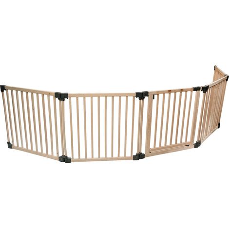 Safetots Barrière De Sécurité Multi-panneau En Bois, Avec Porte, Jusqu'à 416cm De Largeur X 76cm De Hauteur, Bois