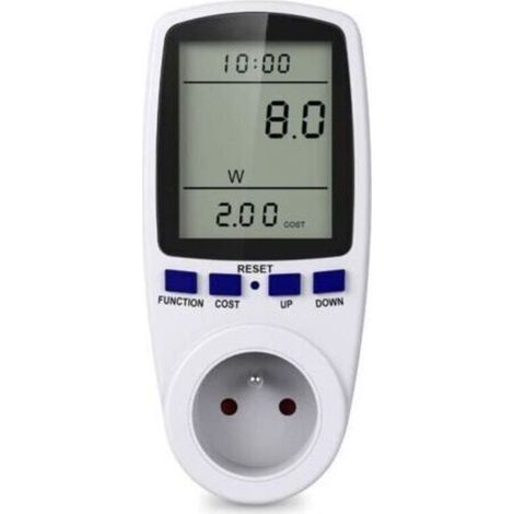 Prise Compteur d'Énergie Numérique,Prise de Consommation Electrique Surveillance de l'Énergie pour les Gros Appareils (1/4)