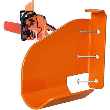 Porte-Tronçonneuse Murale - Support Tronçonneuse Garage Rangement Industriel Résistant pour Outils, Matériel et Accessoires de Tracteur Organisation Stockage (1/5)