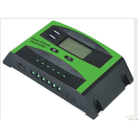 Dualer USB-Solarladeregler mit LCD-Anzeige für Panel und Batterie