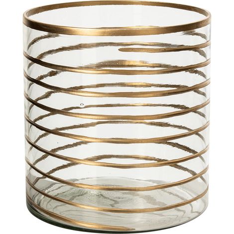 Photophore Design en Verre "Dario" 25cm Transparent (1/5)