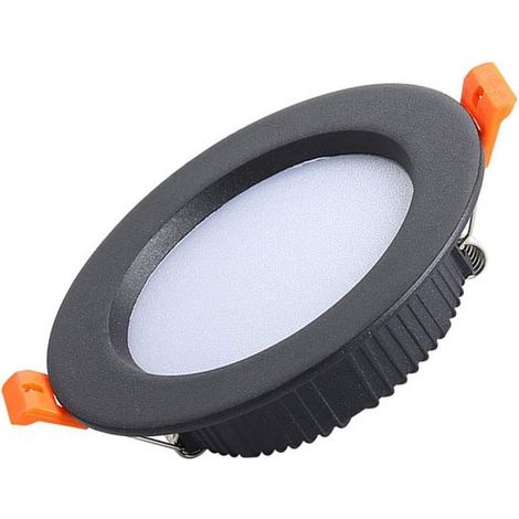 Plafoniera a LED da incasso, lampada a pannello ultrasottile in alluminio a risparmio energetico per camera da letto, soggiorno, corridoio, casa, ufficio - Nero - 7W (1/5)