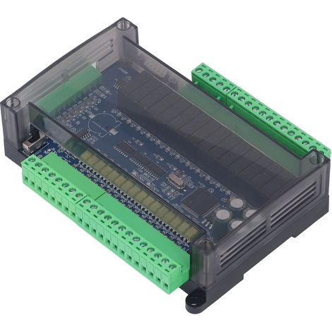 Carte de contrôle industriel 16 entrées 16 sorties 6 voies comptage haute vitesse, support RS485, écran connecté, automate PLC 24VDC (1/5)