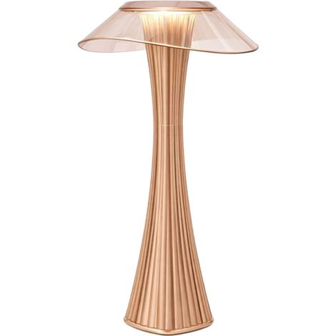 Table Lamp Rechargeable USB Touch LED – Dimmable, 3 Light Tones – Modern and Minimalist Design – Zafir Rose Gold