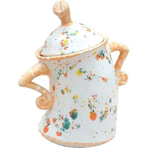 Ensemble de pots en céramique - Bocaux de rangement rétro - Bocaux de rangement avec couvercles hermétiques rétro - Ensemble de 1 pièce - Convient pour le thé, le café et les épices - Facile à nettoye (1/5)