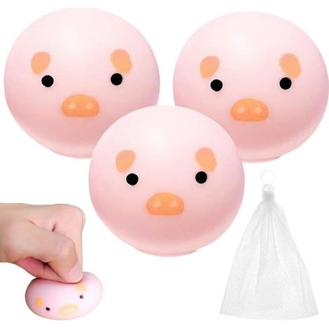 Lot de 3 petits cochons anti-stress,jouets anti-stress,petits cochons anti-stress créatifs,petits cochons rebondissants,jouets de relaxation