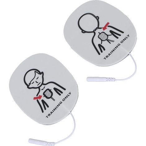 2 Pièces Électrodes Autocollantes de Rechange pour Défibrillateur d'Entraînement, Compatibles Practi Trainer 2.0mm (1/5)