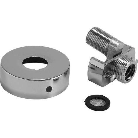 Réglage de l’angle du tuyau d’admission Pomme de douche en cuivre Pied incurvé Pied excentrique Coin Robinet (1/5)