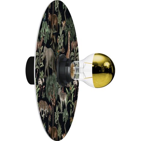 Wand- oder Deckenleuchte mit 'Wildlife Whispers' Dschungeltier-Lampenschirm - Wasserdicht IP44