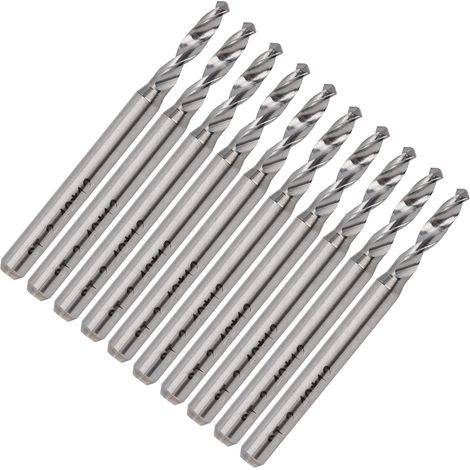 Lot de 10 forets de 3,175 mm pour circuits imprimés, en acier tungstène, consommables et accessoires pour outils industriels. (1/5)