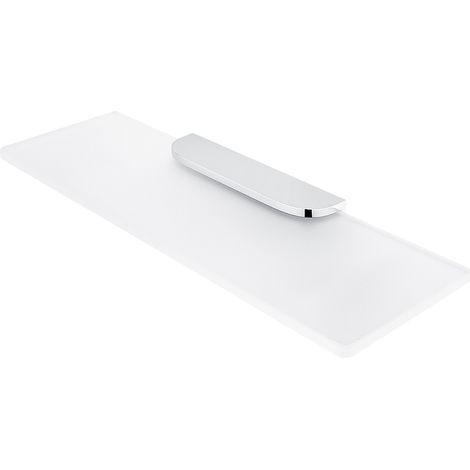 Tablette Verre Satiné L.40 Cm, Avec Fixation Chrome, Nikau Nimco (1/4)
