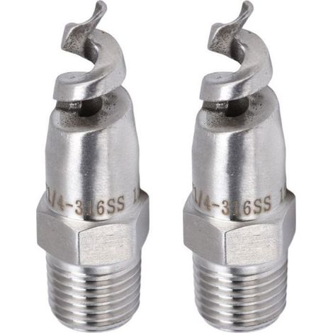 Buse Arrosage - Acier Inoxydable 316 - Jet Cône Large 120° - Pour Tuyau Jardin Standard - 2 Pièces (1/5)