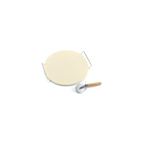 PIETRA P/PIZZA D 33CM C/ROTELLA TAGLIAPIZZA