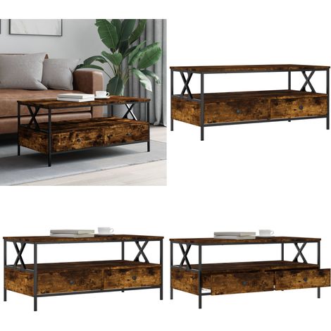 Couchtisch Räuchereiche 100x51x45 cm Holzwerkstoff - Couchtisch - Wohnzimmerstil - Holzmöbel - Holzwerkstoff Möbel - Sideboard - Home & Living (1/5)