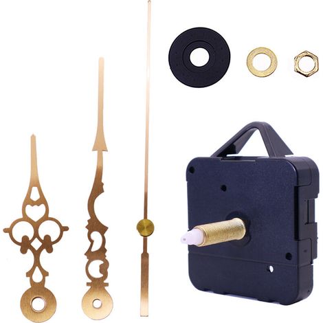 [NEVER USED] Pointer Quartz DIY Wall Clock Movement Mechanism Battery Operated DIY Repair Spare Parts, Golden