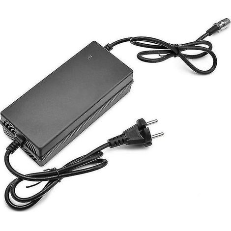 Chargeur Scooter Électrique, Chargeur Batterie Vélo Électrique, Adaptateur Universel, Prise EU, 42V 2A, Câble Long, Compatible Trottinette et E-Bike, Sécurité Intégrée/s (1/5)