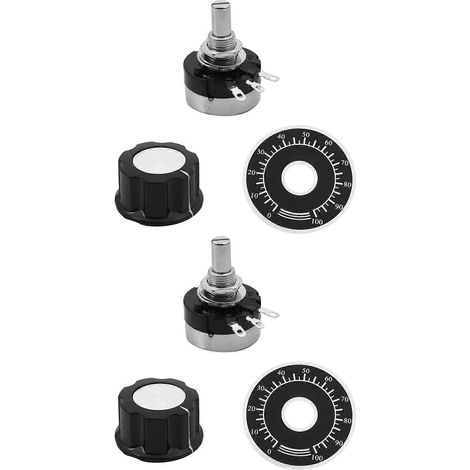 Potentiomètre rotatif en carbone 2X avec bouton de diamètre, RV24YN 20S B103 10K Ohm (1/5)