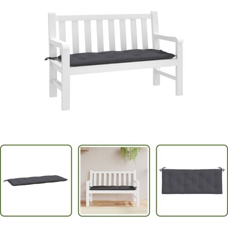 vidaXL Terrassenkissen -  Gartenbank-Auflage Anthrazit 120x50x7 cm Oxford-Gewebe (1/5)