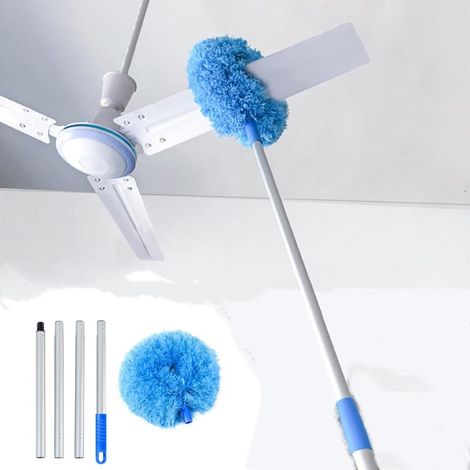 Plumeau Ventilateur Plafond – Microfibre – Manche 120 cm – Nettoyage Hauteur – Efficace (1/5)