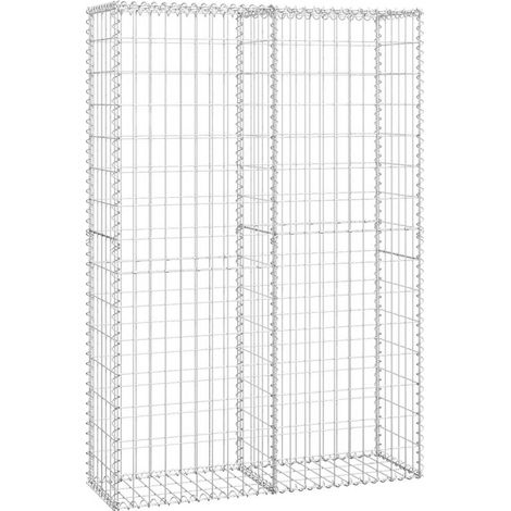 Steinkorb Gabione mit Deckeln Verzinkter Draht 150×100×30 cm vidaXL