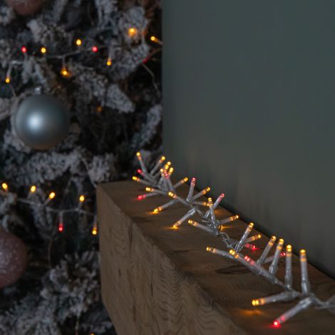 50m 2000 LED TreeBrights Christmas String Lights with Timer in Vintage Gold and Red on Clear Cable (1/5)