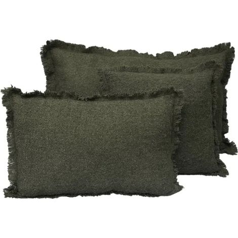 HAOMY - HOUSSE DE COUSSIN ASPEN KAKI 40X60 CM