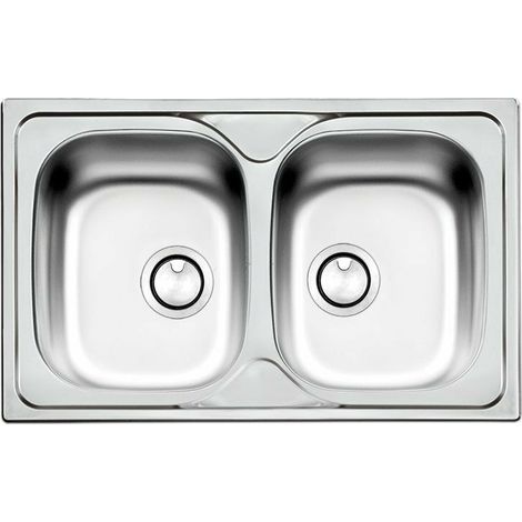 Apell TM862IPC Atmosfera Lavello da incasso 2 vasche acciaio inox (86x50 cm) colore Inox