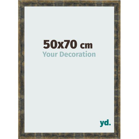 yd. - Cadre photo 50x70 - Bleu Or Melange - MDF - Pisa (1/5)
