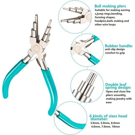 2-teiliges 6-in-1-Schmuckzangenset – Ösenzange – Drahtbiege- und Formzange für DIY-Bastelarbeiten (1/4)