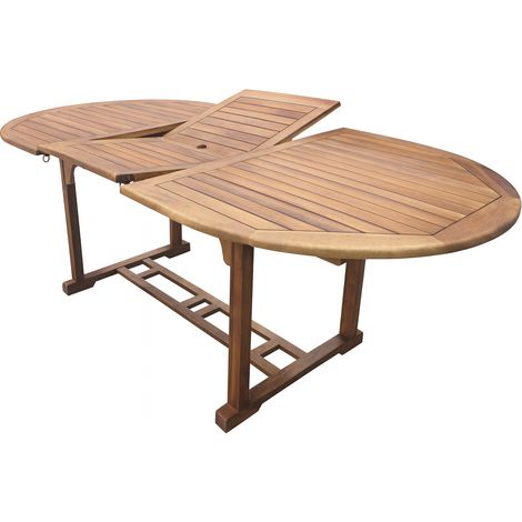 Tavolo da Giardino Allungabile in Legno di Acacia 240/180X100XH75CM