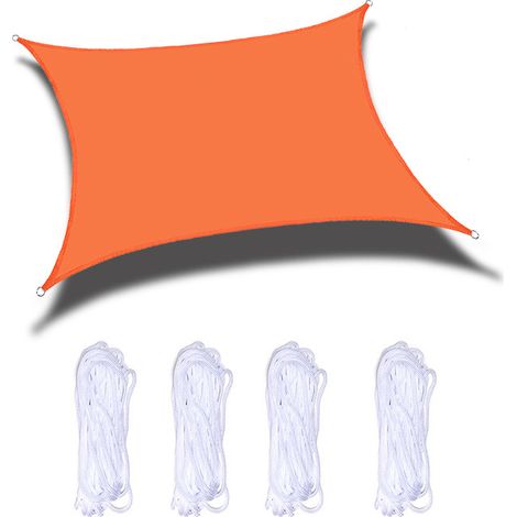 Rechteckiges Sonnensegel aus Polyester, 3x3 m – wasserdicht und UV-beständig, für Autos, Restaurants, Gärten und Terrassen