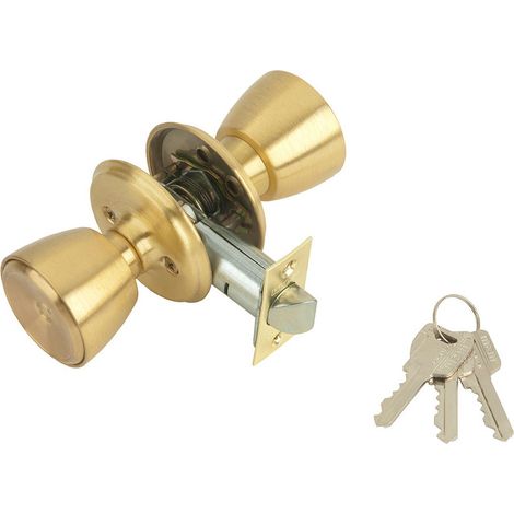 Serrure Avec Bouton Pour Porte D'Entree 508-3-3-70 Mcm (1/2)