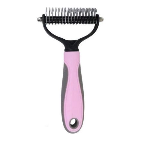 Brosse pour animaux de compagnie, peigne de toilettage double face en acier inoxydable, peigne d'épilation professionnel pour chiens et chats (1/5)